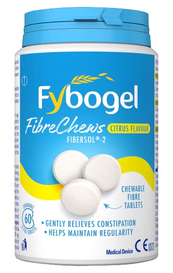Fybogel Citrus, Fibrechews Constipation Relief Tablets (60 pack)