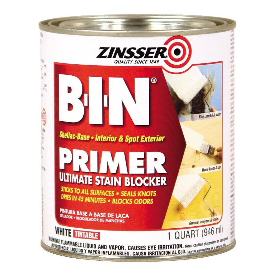 Zinsser BIN Interior/Exterior Multi-purpose Shellac Wall and Ceiling Primer (1-quart) | 904