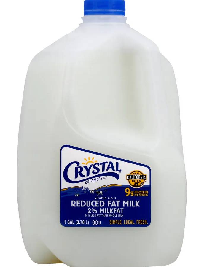 Crystal Vitamin a and D 2% Reduced Fat Milk