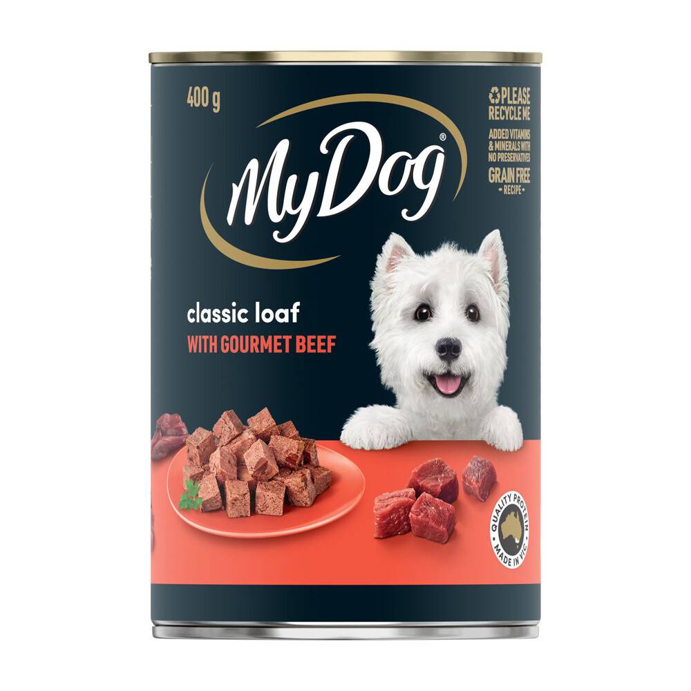 My Dog Classic Loaf With Gourmet Beef Can Wet Dog Food 400g
