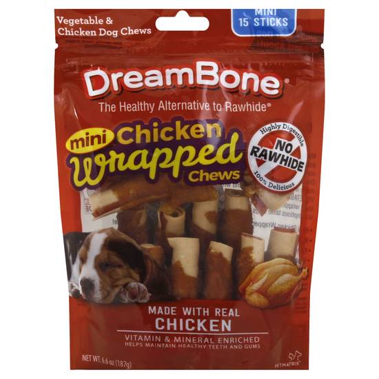 Dreambone Mini Chicken Wrapped Chews (15 ct)
