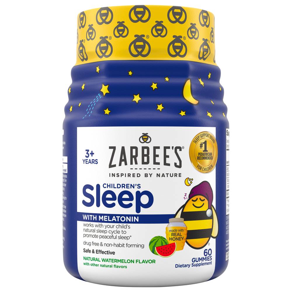 Zarbee's Kids Melatonin Gummies Sleep Aid Supplement (60ct) (watermelon)