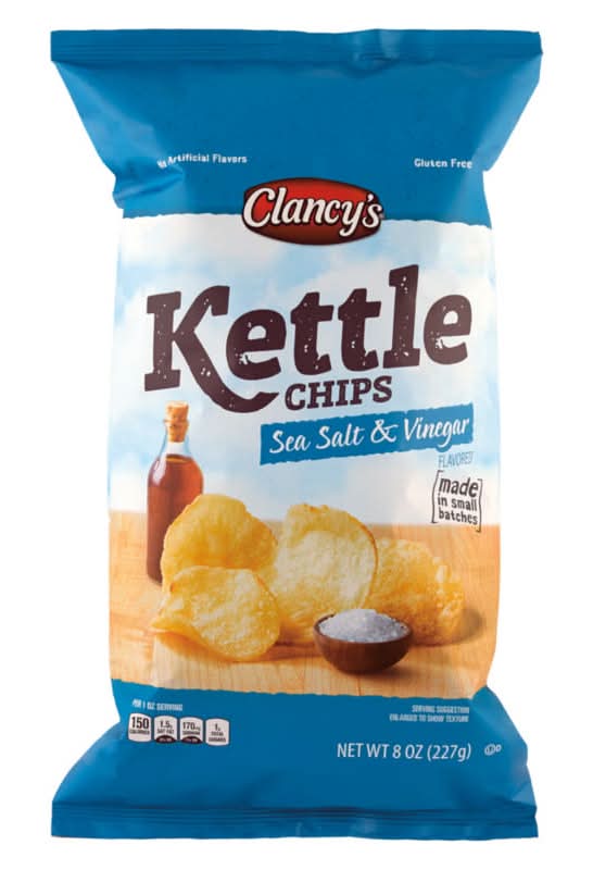 Clancy's Gluten Free Kettle Chips, Sea Salt & Vinegar (8 oz)