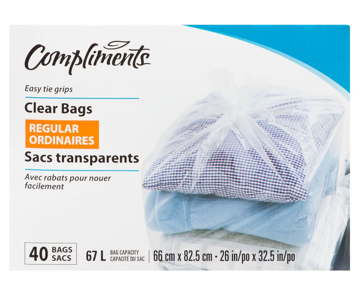 Compliments sacs pour usage général 74 l ordinaires - regular general purpose 74 l bags (40 unités) (66x86 cm)