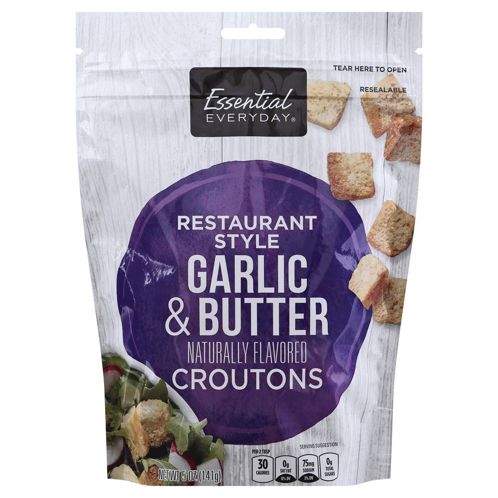 Essential Everyday Restaurant Style Garlic & Butter Croutons (5 oz)