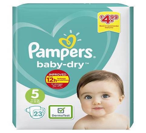 Pampers B/Drytaped S5 Pm4.99 4 * 23 S
