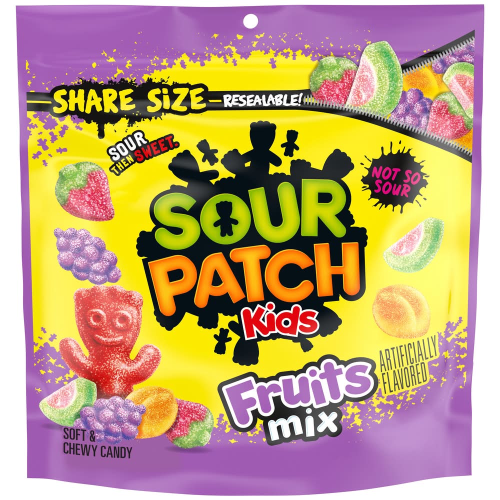 Sour Patch Kids Fruits Mix Soft & Chewy Candy, Assorted (11.03 oz)