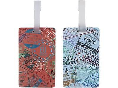 Travelon PVC Luggage Tags Set, Multicolor, 4.4 (13450-000)
