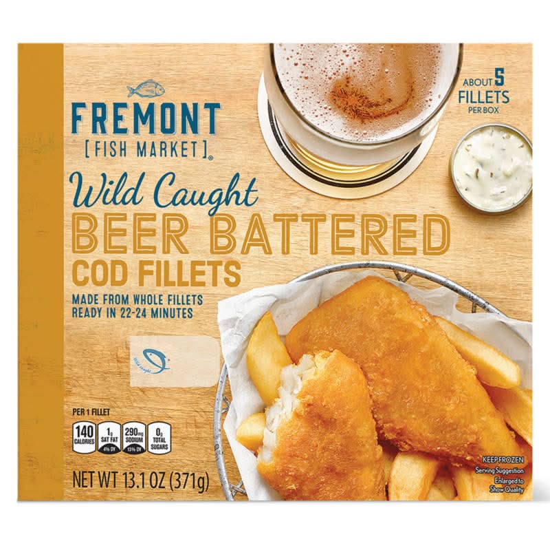 Fremont Fish Market Wild Caught Beer Battered Cod Fillets (13.1 oz)