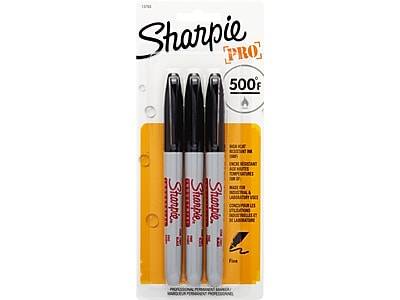 Sharpie Pro Fine Tip Permanent Marker, Black (3 ct)