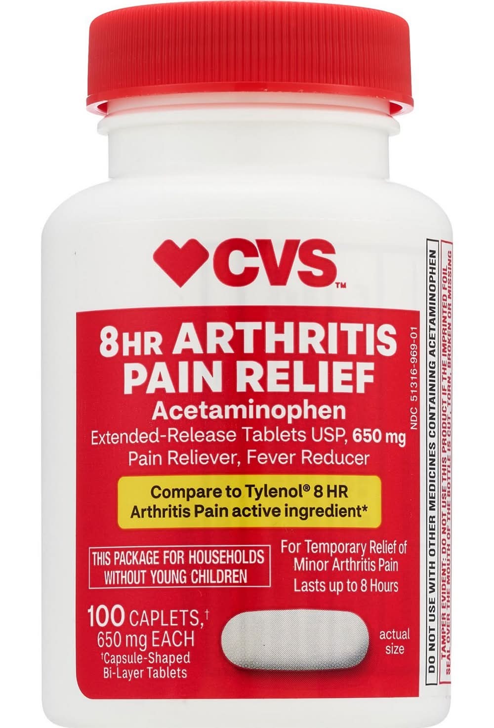 CVS Pharmacy Arthritis Pain Relief 650 mg Caplets (100 ct)
