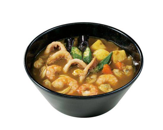 ベーススープカレー(ライス付)＋海の幸 Base soup curry (with rice) with seafood