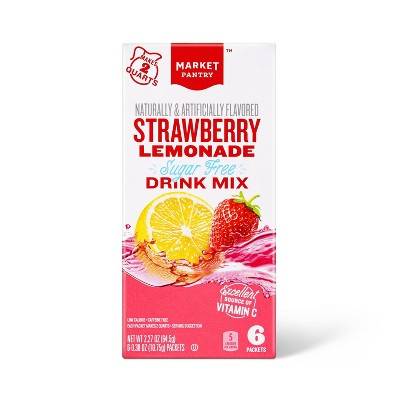 Market Pantry Sugar-Free Drink Mix, Strawberry Lemonade (2.28 fl oz, 6 ct)