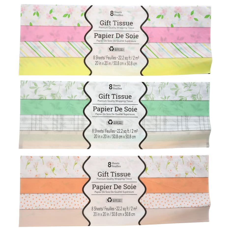 All-Occasion Print Metallic & Solid Tissue Paper (8 ct)