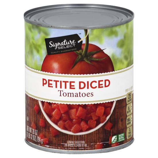 Signature Select Tomatoes Diced Petite (28 oz)