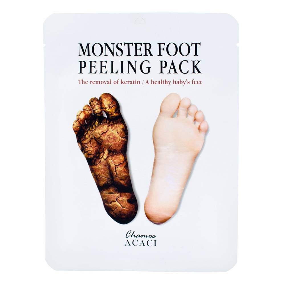 Chamos acaci mascarilla exfoliante para pies monster foot (1 pieza)
