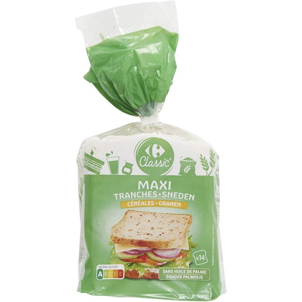 Carrefour Classic' - Pain de mie céréales maxi tranches (14)