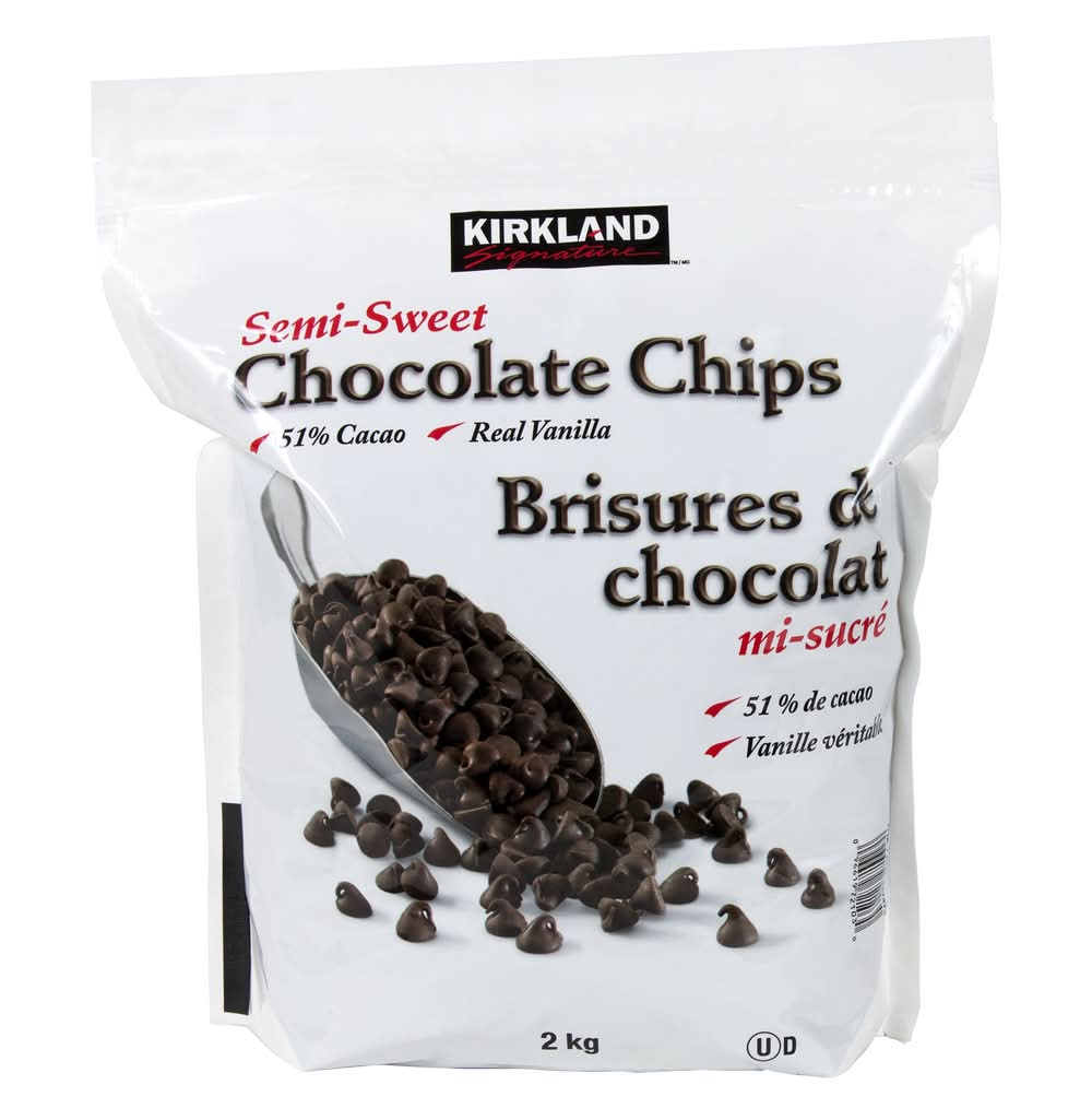 Kirkland Signature - Brisures De Chocolat Mi-Sucré, 2 Kg / Kirkland Signature Semi-Sweet Chocolate Chips, 2 Kg