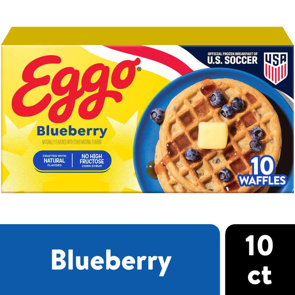 Eggo Waffles, Blueberry (12.3 oz, 10 ct)