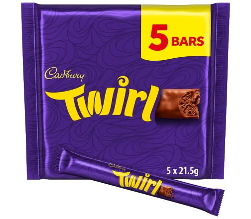Cadbury Twirl Chocolate Bars (5 x 21.5g)