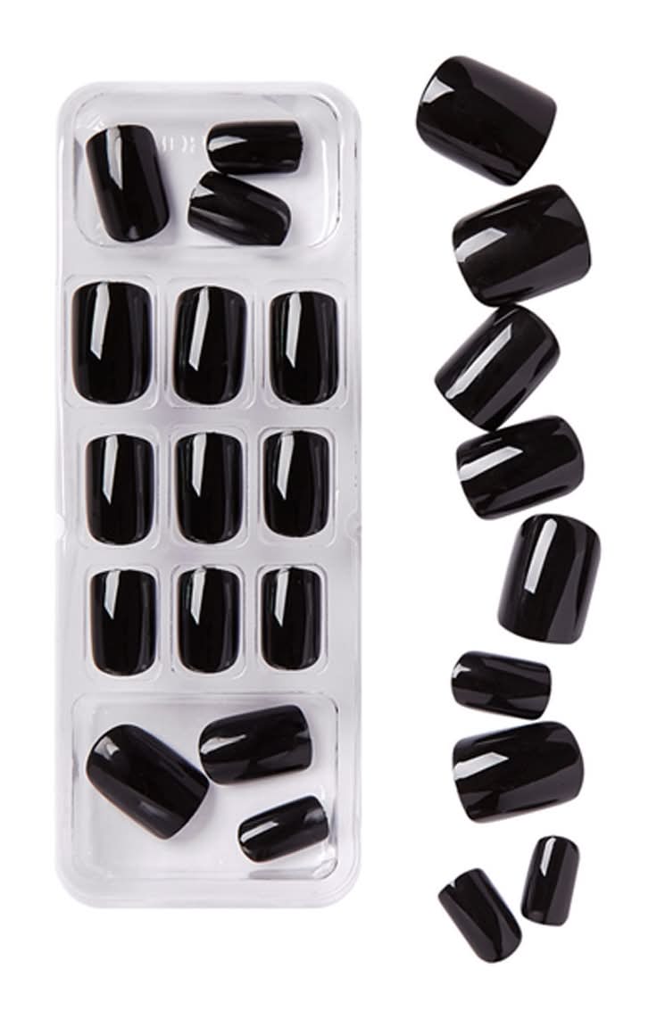 KISS Short Length Salon Color Ready To Wear Full-Cover Nails, Dark Horse (24 ct)