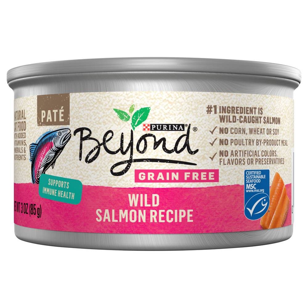 Purina Beyond Grain Free Natural Pate Wet Cat Food, Wild Salmon (3 oz)