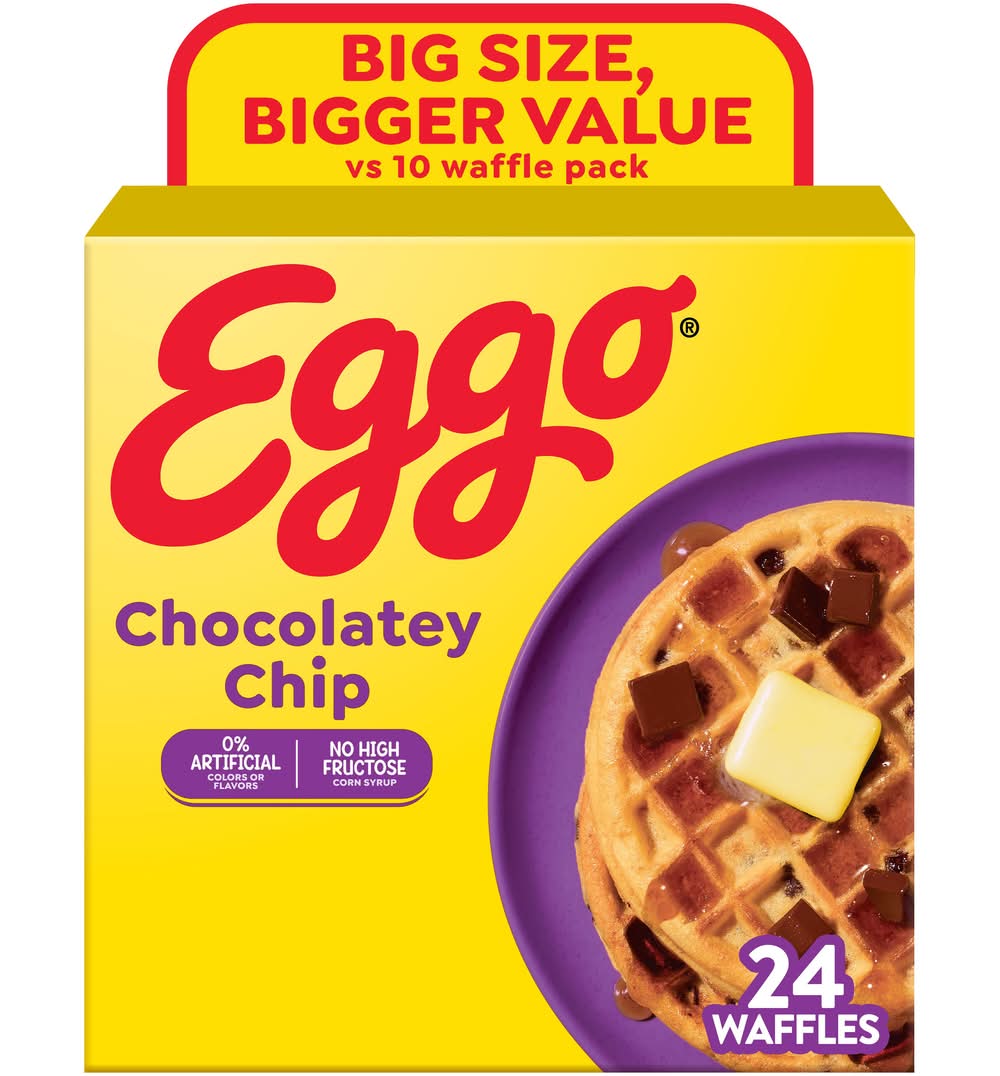 Kellogg's Family pack Waffles, Chocolatey Chip (29.6 oz, 24 ct)