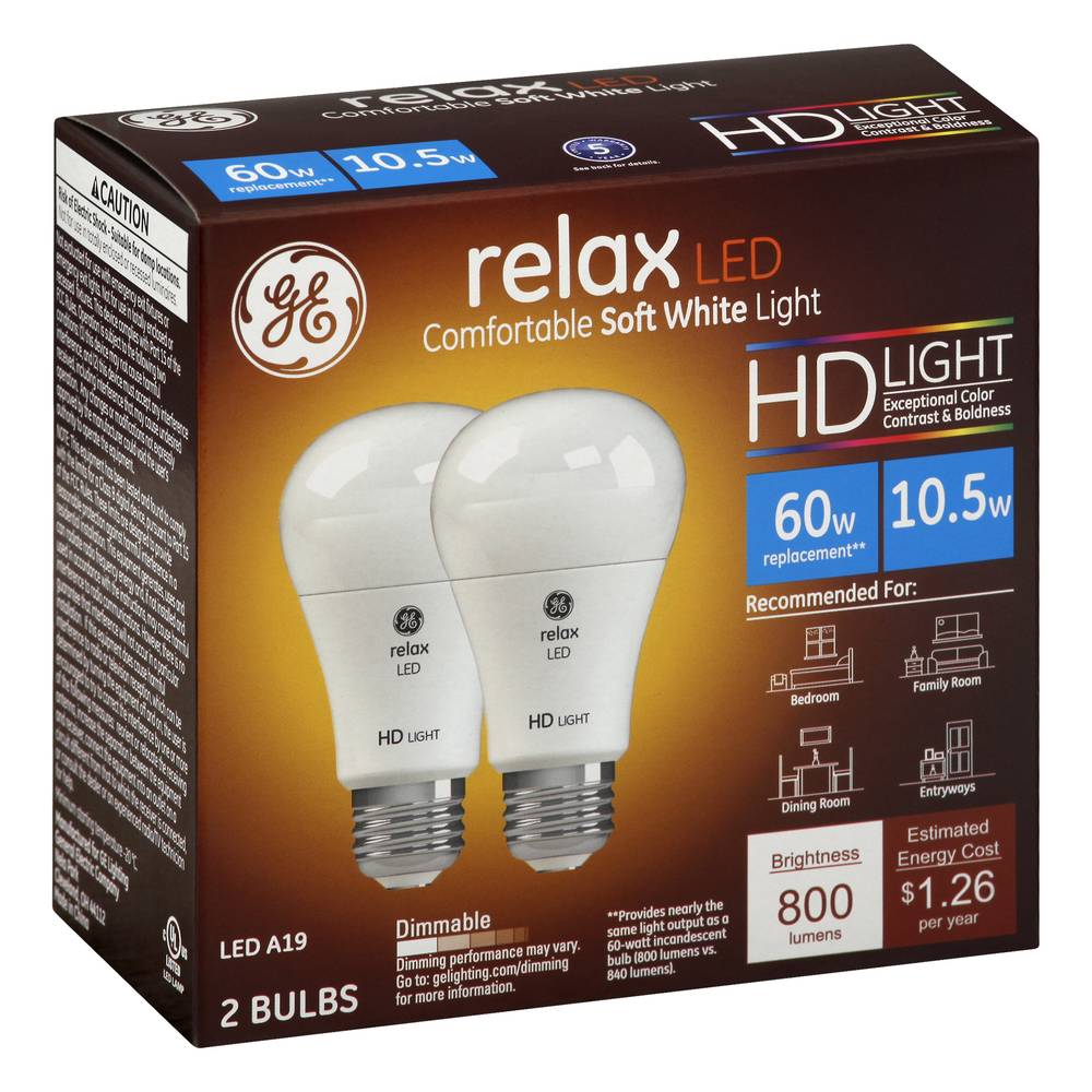 General Electric 10.5W Soft White Dimmable Led Light Bulbs