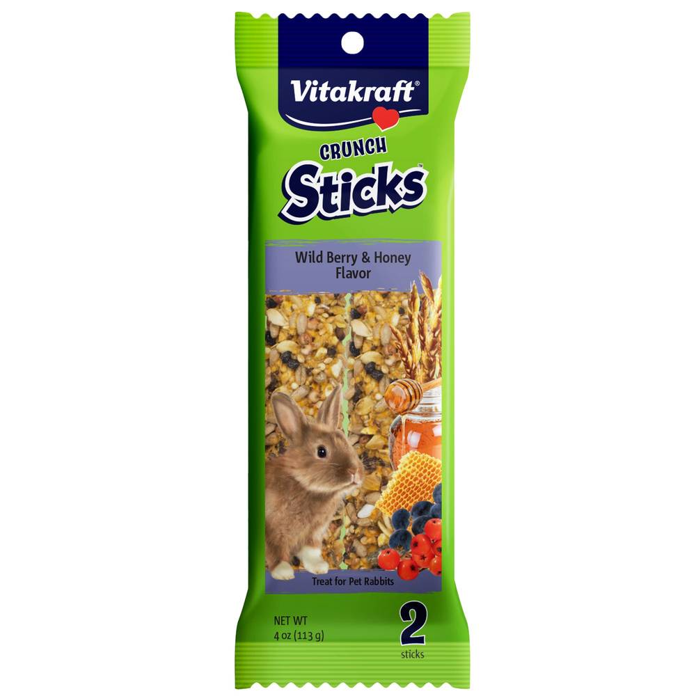 Vitakraft Crunch Sticks Treat For Rabbits (wild berry-honey)