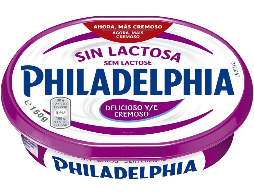 Philadelphia  - Queijo para barrar sem lactose, embalagem de 150g
