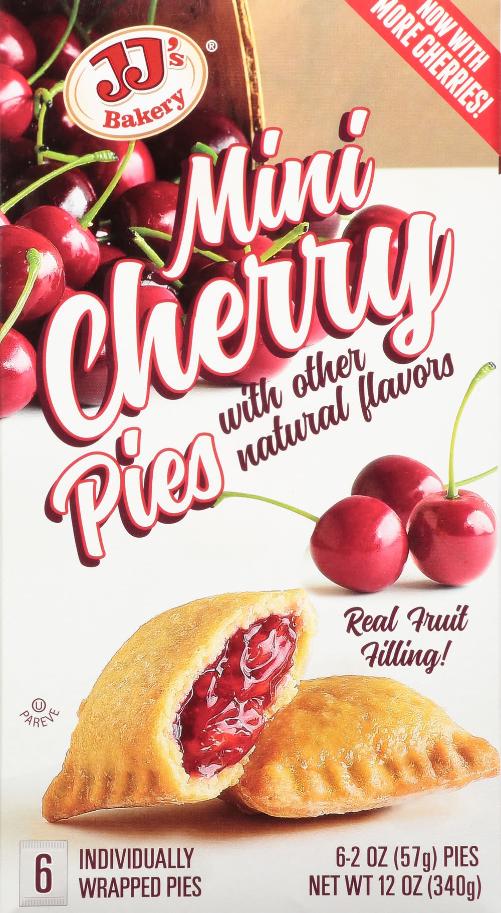 JJ's Bakery Mini Cherry Pies (12 oz, 6 ct)