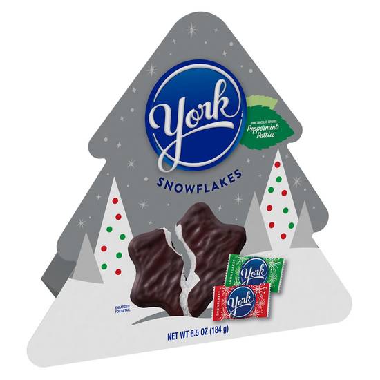Order YORK Dark Chocolate Peppermint Patties Snowflakes Candy, Christmas, 6.5 oz, Gift Box food online from CVS store, NESQUEHONING on bringmethat.com