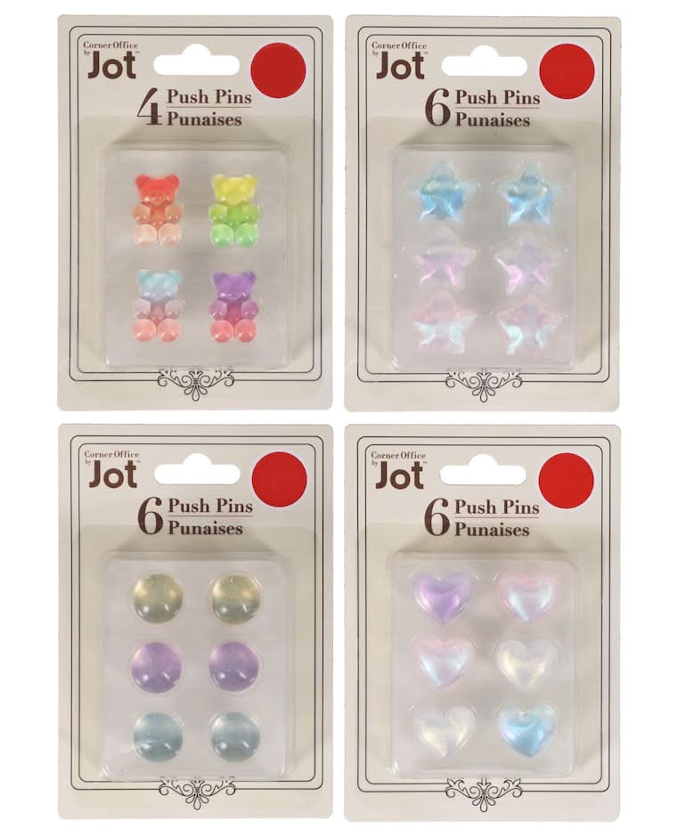 Assorted Iridescent Push Pins, 4 or 6-ct. Pack