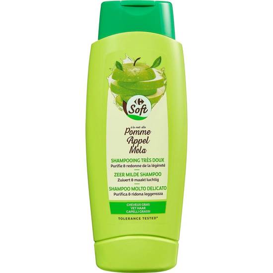 Carrefour Soft - Shampoing très doux à la pomme cheveux gras (500 ml)