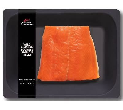 Encore Seafoods Wild Alaskan Sockeye Wild Caught Salmon Filleted (8 oz)