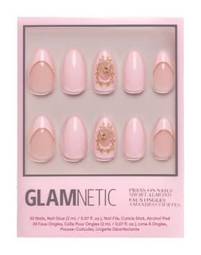 Glamnetic Lover's Crest Short Almond Press on Nails Set (0.07 fl oz, 34 ct)