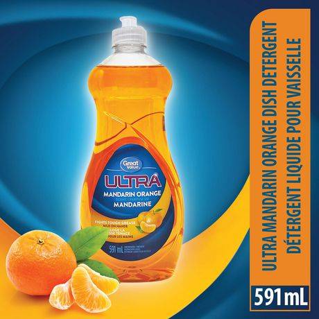 Great Value Ultra Mandarin Orange Dishwashing Liquid (591 ml)