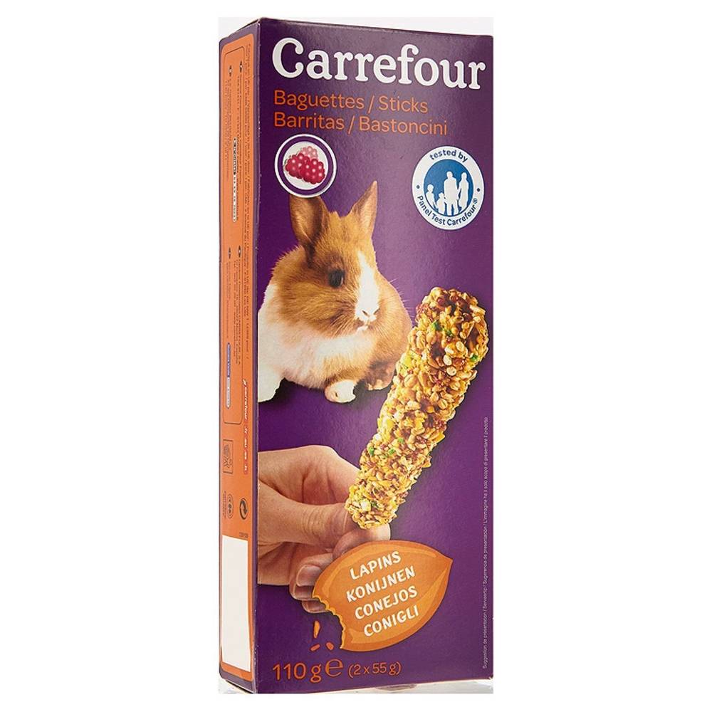 Carrefour - Baguettes aux fruits pour lapin (2 pièces)