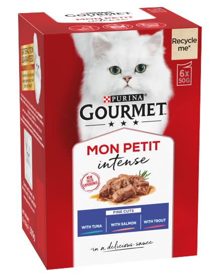Gourmet Mon Petit Intense Fine Cuts Wet Cat Food (6 x 50g)