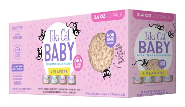 Tiki Cat Baby Variety Pack Wet Cat Food, 2.4 oz., Count of 12
