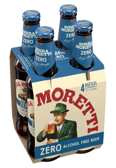 Birra Moretti Zero Alcohol-Free Beer (4 x 330ml)