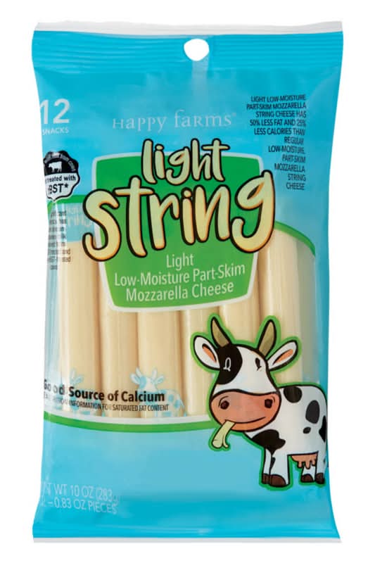 Happy Farms Light String Low Moisture Mozzarella Cheese (12 x 0.83 oz)
