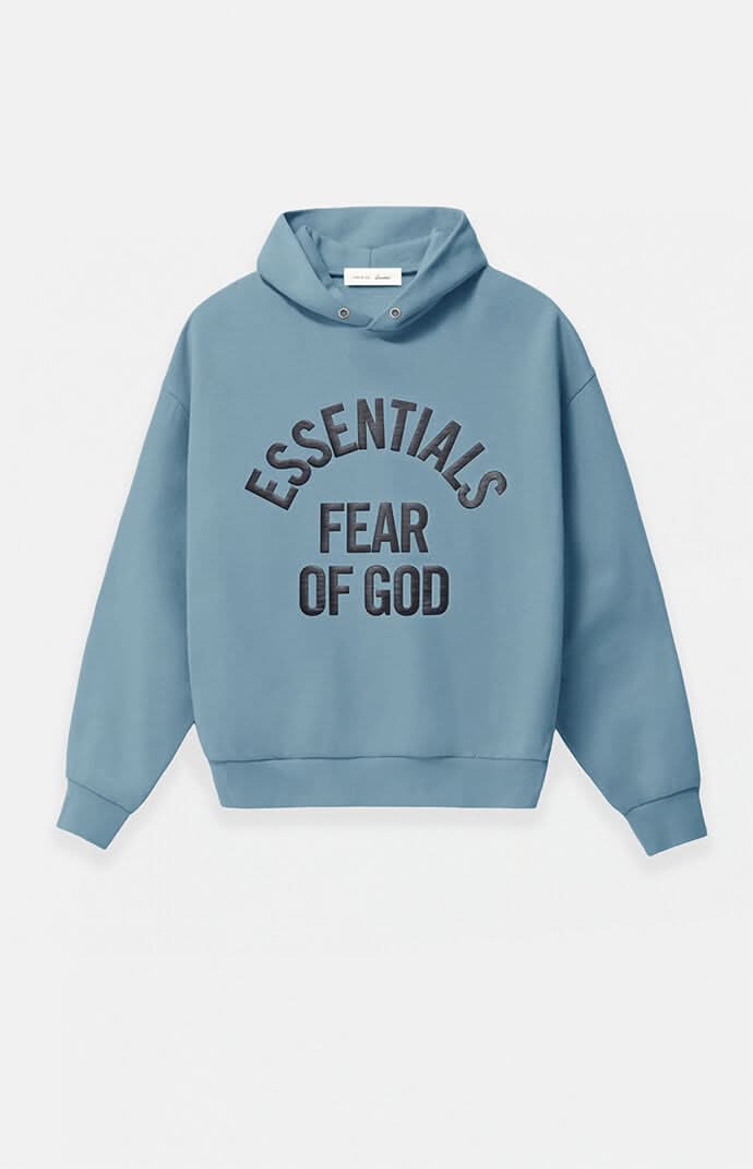 Fear of God Essentials Men's Campus â90s Hoodie Faded Coastal S
