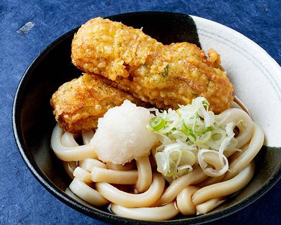 さぬき ちくわ天冷やしうどん Sanuki Chilled Udon Noodles with Tube-Shaped Fish Paste Tempura