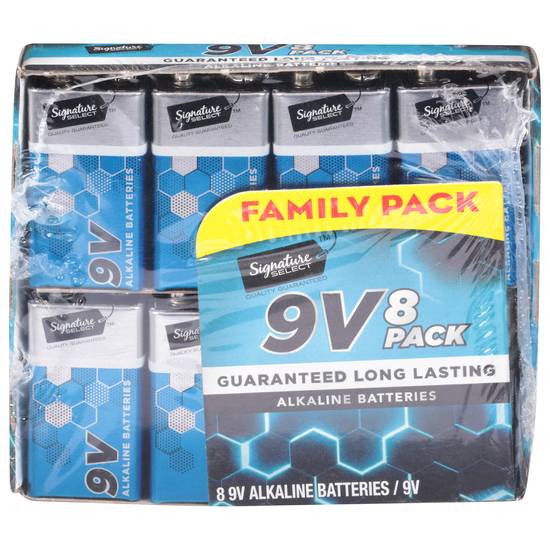 Signature Select 9v Batteries Family pack (8 batteries)
