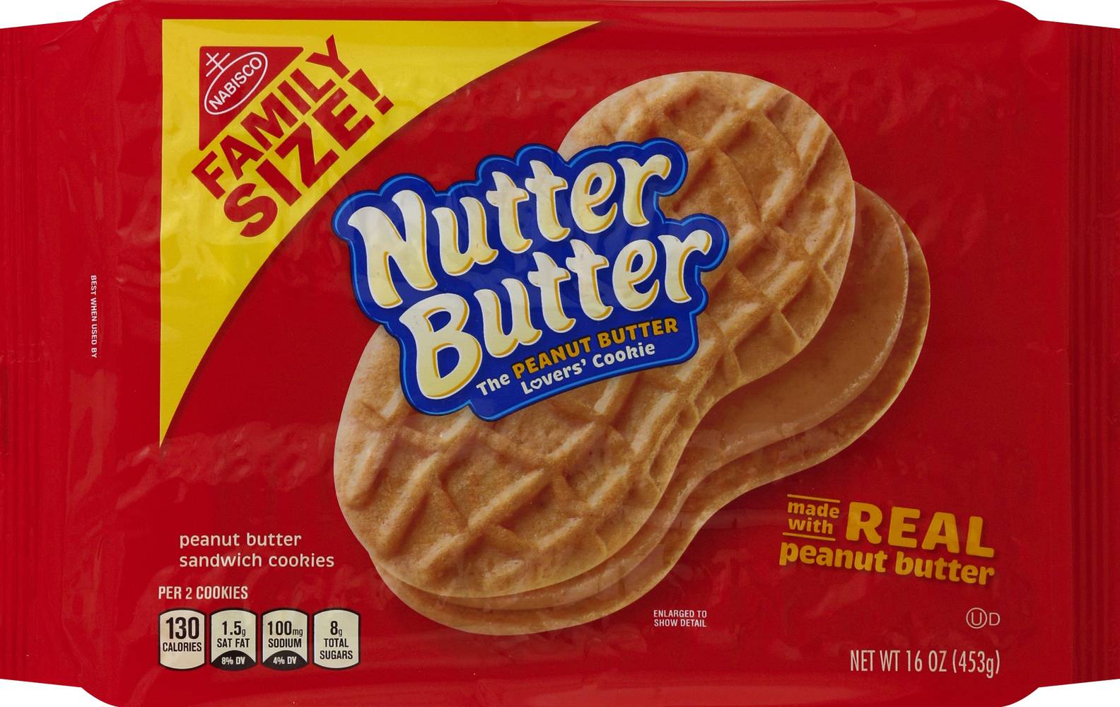 Nutter Butter Sandwich Cookies, Peanut Butter (16 oz)