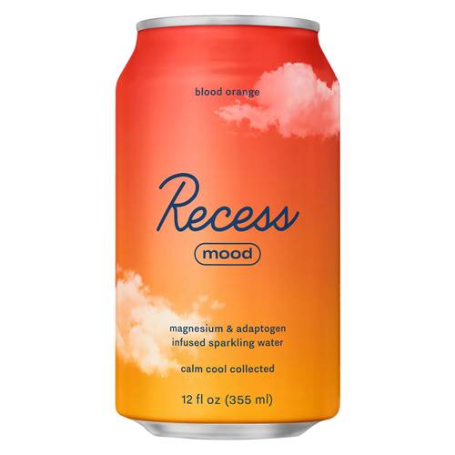 Recess Mood Infused Blood Orange Sparkling Water 12oz Can