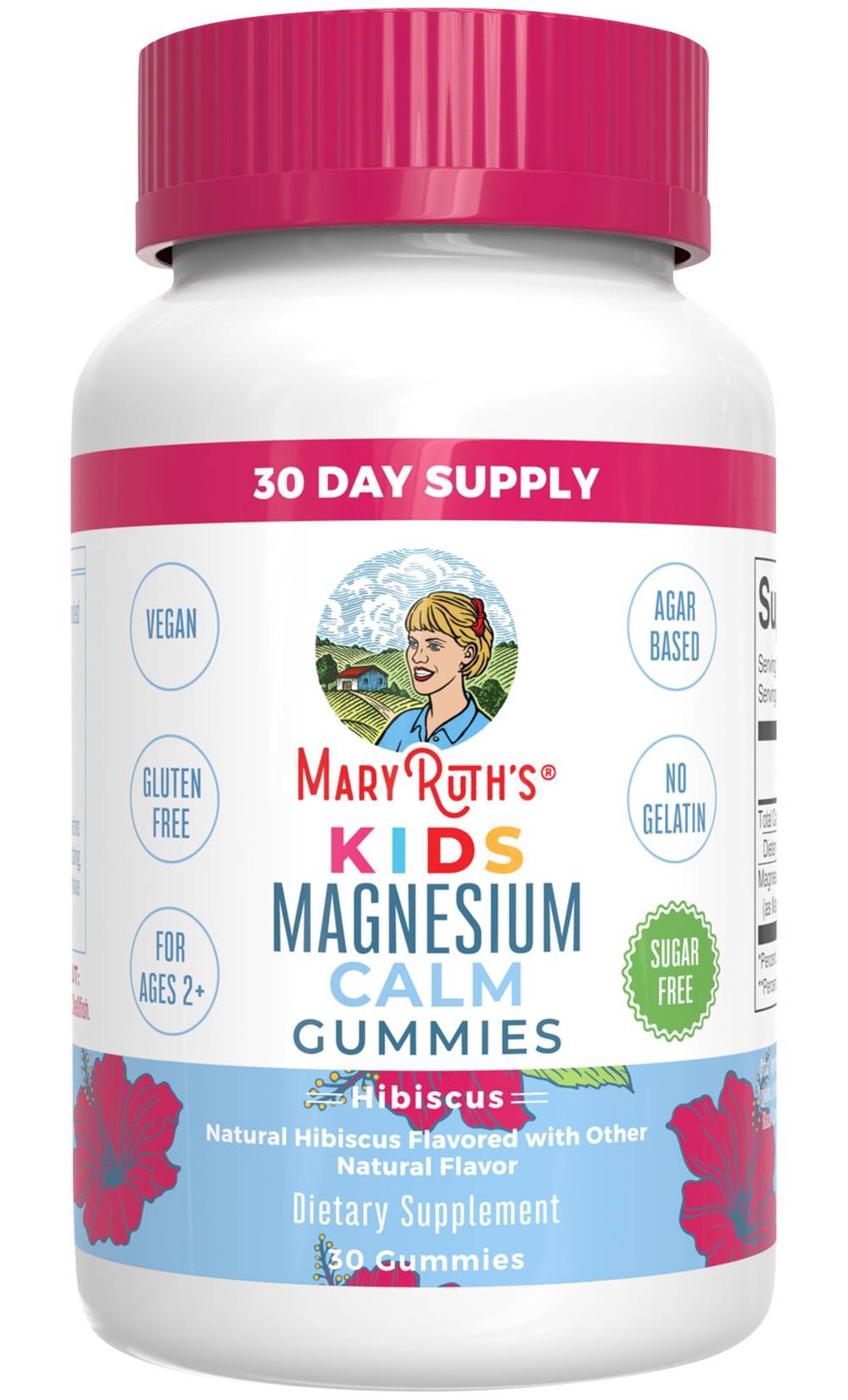 Kid'S Magnesium Calm Gummies - 50 Mg - Hibiscus (30 Gummies)