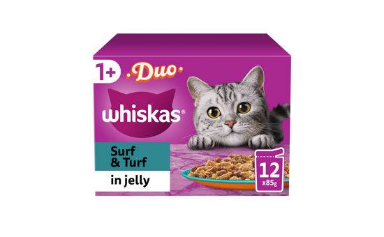 Whiskas Duo Surf & Turf in Jelly 12 x 85g (1.02kg)