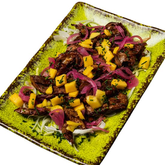 Pato picante y mango (Singapur)
